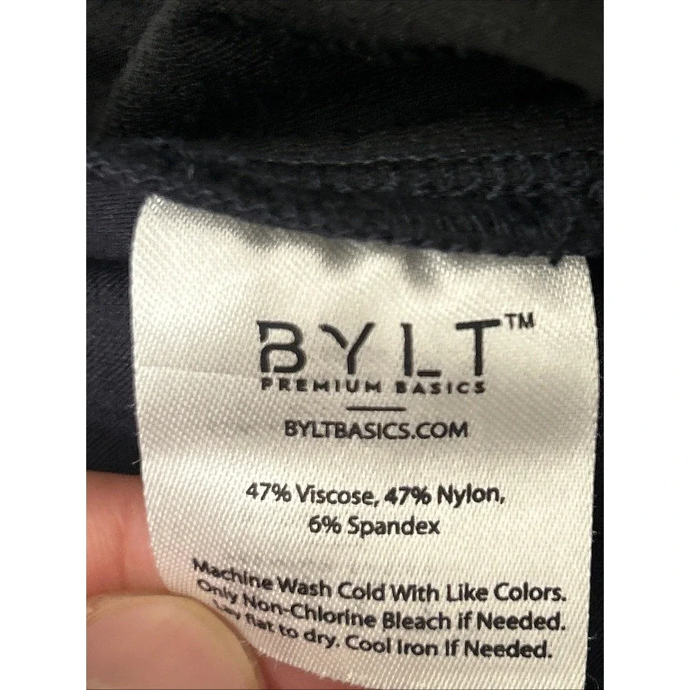 BYLT Premium Basics Everyday Pant 2.0 Mens 30x32 Tall Slim Fit Navy Blue Stretch